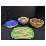 Bauer California Pottery Ringware Nesting Bowls.