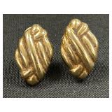 14k Gold Woven Earrings.