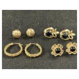 14K Gold & Onxy Earrings.