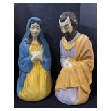 2 Empire Nativity Blow Mold Figures.