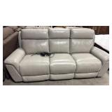 Super Clean Vinyl Elec. Reclining Sofa.