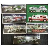 7 NOS Hess Trucks, Plane, Helicopter, Tractors.