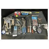 Pipe Cutters, Feelers, Stapler, Battery Brushes.