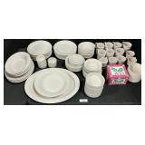 Longaberger Pottery Dinnerware Set.