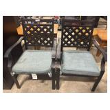 (2) Pressed Steel Patio Chairs.