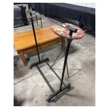 Clothing Rack, Paint Pallet Tripod Table.