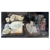 Corelle Mugs & Dish, Teacups, Gravy Boats, Trays.