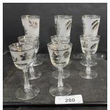Libbey Silver Leaf Wine Glasses & Parfait Glasses.