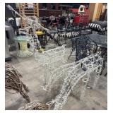 Vtg Lighted Christmas Reindeer Family.