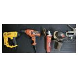 DeWalt Multitacker, Angle Grinder, Sander.