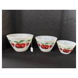 Fire King Apples & Cherrys Milk Glass Mixing