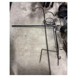 (3) Wrought Iron Shepard Hook Plant/Flag Hangers.
