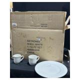 Letï¿½s Eat Shell White China Set.