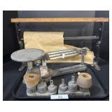 Butcher Paper Holder, Dhaus Scale W/ Weights.