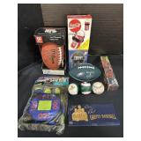 Dancing Soda Cans, Baseballs & Cards, Footballs.