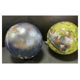 Hanging Blown Glass Garden Globes.