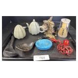 Ceramic Teapot, Soap Dish, Bamboo Matcha Mixer.