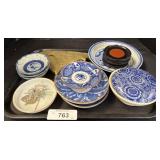 Burmese Kyeezee, Blue & White Plates & Bowls.