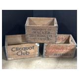 Wacker Beer Lancaster & Lansford PA Adv Crates.