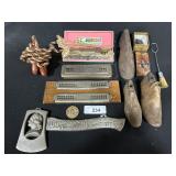 ECHO Harmonicas, Wood Shoe Molds, Jump Rope.