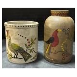 Hand Painted Ceramic Crock & Jug.