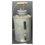 Dandy Galvanized Metal W/ Glass Oil Can.