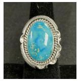 Sterling Silver Turquoise Statement Ring.