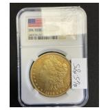 24 KT Gold Plated 1896 Morgan Dollar Coin.