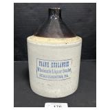 Frank Kurlansik Stroudsurg Pa Stoneware Jug.