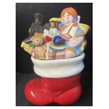 Ceramic Christmas Stocking Cookie Jar.