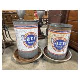 Vintage Larro Feeds Advertising Chicken Feeders.
