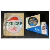Advertising Signs, Schlitz & Red Cap Ale.