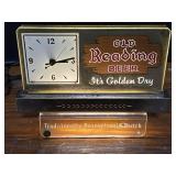 Old Reading Beer Advertising Register Clock / Sign