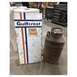 Vtg Ellisco Steel Jug, Gulfcrest Advertising