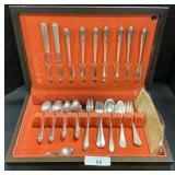 Rogers Silverplate Flatware With Chest.