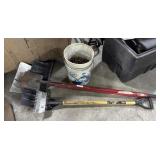 Shovels, Shingle Scrapers, Chain.
