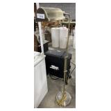 Antiqued Brass Floor Lamp.