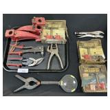 Pipe Clamp Sets, Riveter, Vise-Grip, Tin Snips.
