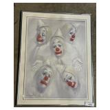 Artist Signed Clown Print.