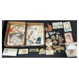 Christmas Postcards, Vintage Cardboard Cutouts.