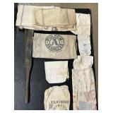 Morton, Worcester Salt & Corn Bags, Rug Beater.