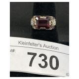 Gold Diamond & Garnet Ring.