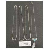Sterling Silver Necklaces, Byzantine, Navajo.