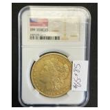 24 KT Gold Plated 1899 Morgan Dollar.