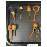 Handmade Halloween Pipe Cleaner Ornaments.