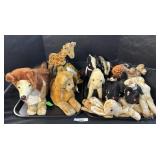Vintage Plushies, Lassie, Giraffe, Hand Puppets.