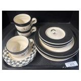 Mill Creek Stoneware Snowman Dinnerware Set.