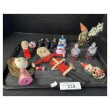 Vintage Christmas Ornaments, Bulbs Figurines.