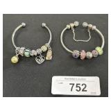 Pandora Style Charm Bracelets.
