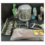 Drills, Air Tools, Sockets, Face Shield, Sanding